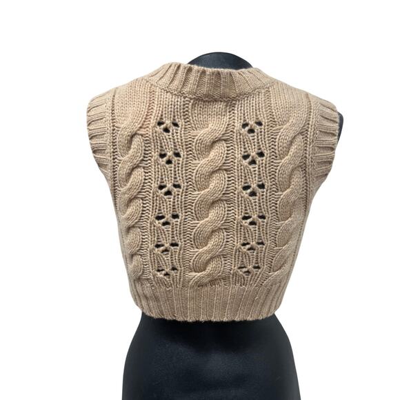 Sablyn Dominica Cashmere Crop Top in Sandhill S - Picture 4 of 4